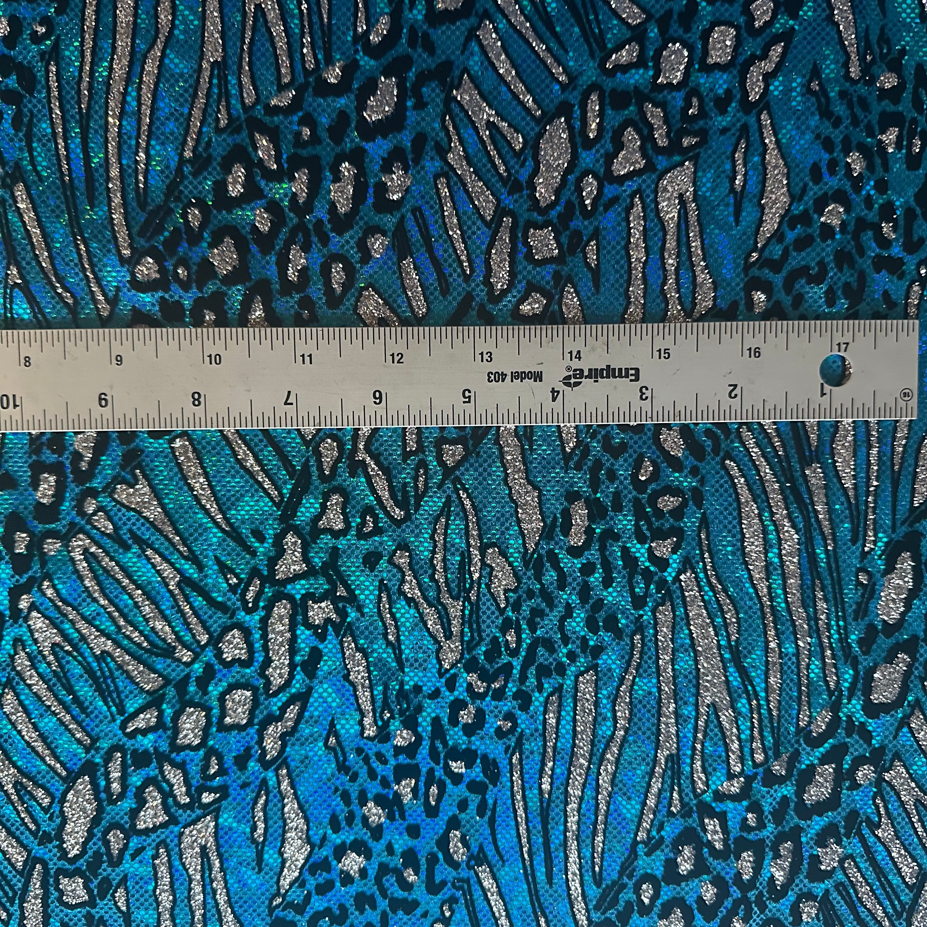 Cheetah Flocking Glitters 4-Way Nylon Stretch Fabric | Spandex Palace