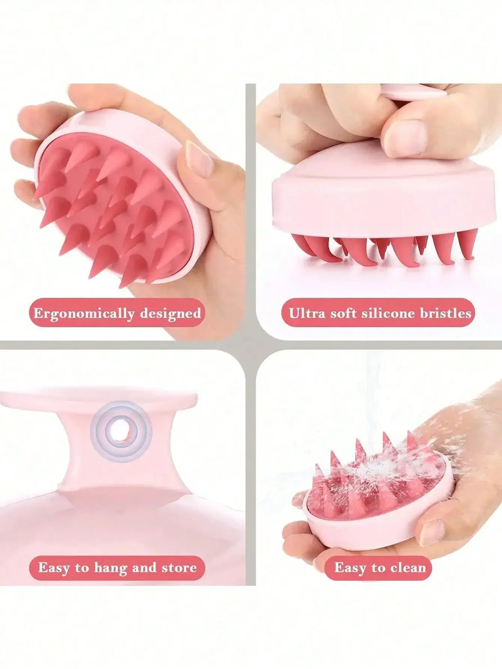 Silicone Scalp Massager Shampoo Brush