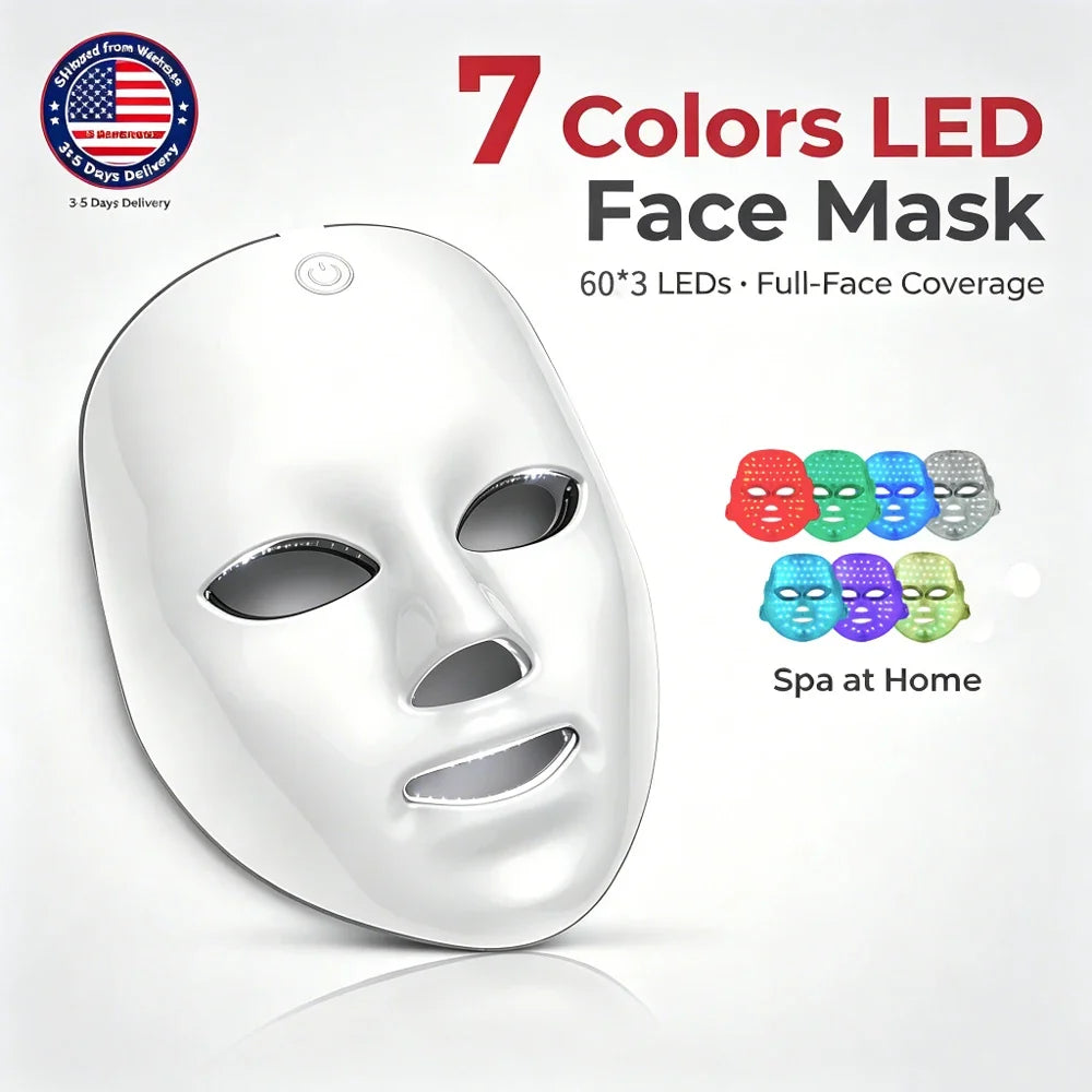 7-Color Wireless LED Face Mask
