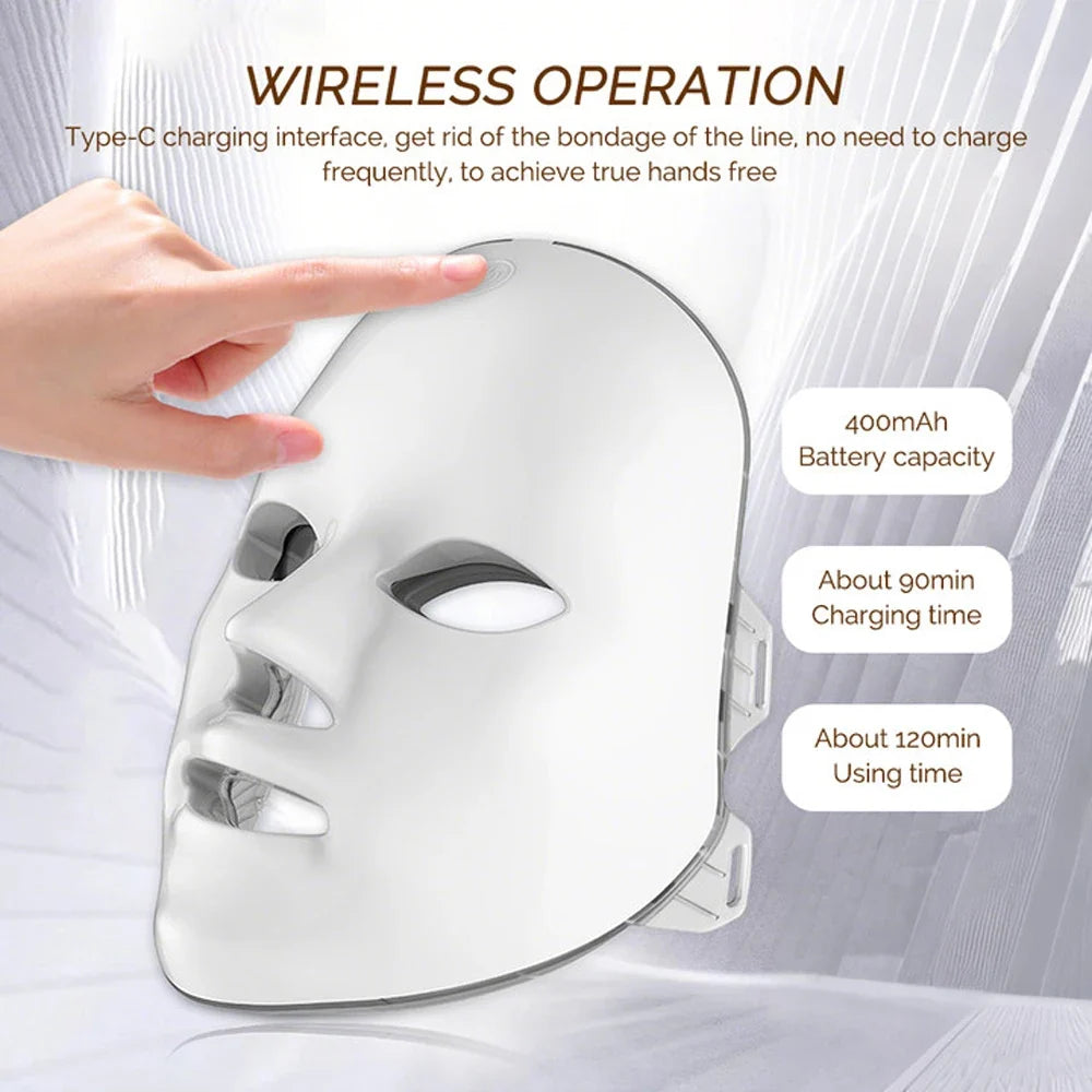 7-Color Wireless LED Face Mask