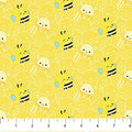 Yellow Bee Squishmallows Cotton 44"/45" Fabric Per Yard