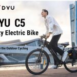 DYU C5 e-bike 27.5 Inch 48V 10Ah 7 Speed City road Mountain eBike Aluminum alloy full suspension Color: Black