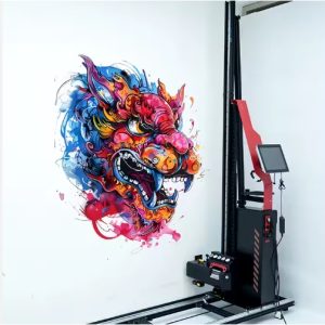 Wall Painting Print Head Fully Automatic 3D 5D Mural Cultural Wall UV Printer Large Inkjet Printer
