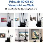 Wall Printer Machine and Floor Printing Machine FR-03 2 In 1 Printer for Glass Wood Ceramic Brick Print 3D 4D or 5D visuals art on walls.